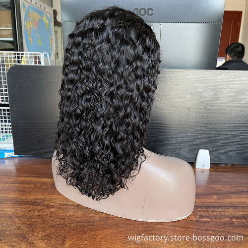 Cuticle Aligned virgin brazilian water wave hd lace frontal wig, transparent hd lace frontal wigs, 13*4 lace front wigs hd